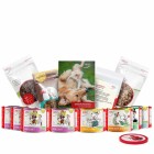 Hunde-Schnupperpaket 200g (1 Set mit verschiedenen Sorten / Flocken / Testpackungen)