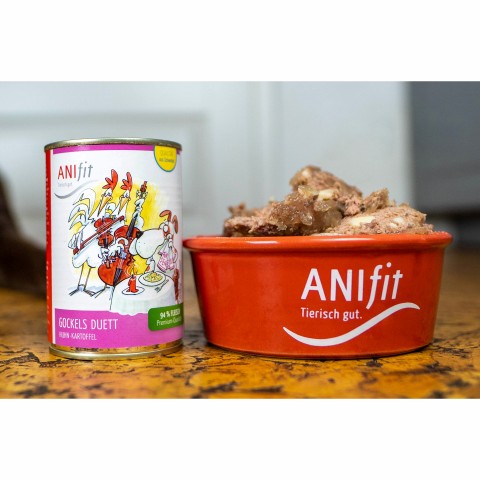 Hund Hundefutter Nassfutter Gockels Duett 400g 6 Stück -6- Anifit