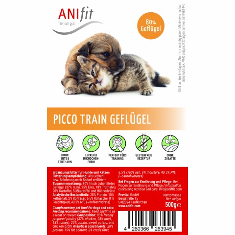 Hund Katze Snacks Picco Train Geflügel 500g 1 Stück -3- Anifit