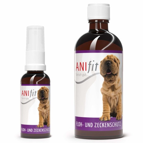 Hund Katze Nahrungsergänzungen Floh- u. Zeckenschutz Set 100+30ml 1 Stück -1- Anifit
