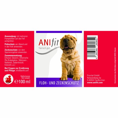 Hund Katze Nahrungsergänzungen Floh- u. Zeckenschutz Set 100+30ml 1 Stück -3- Anifit