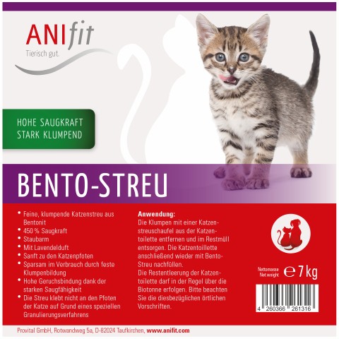Katze Zubehör Bento-Streu 7kg 1 Stück -2- Anifit