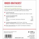 Beef-sausage (Rinder-Bratwurst) 100g (1 Piece)